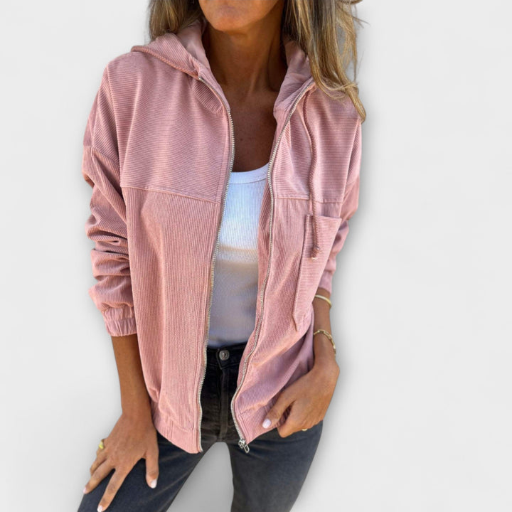 Ella – Kapuzenjacke aus Cord mit Reißverschluss
