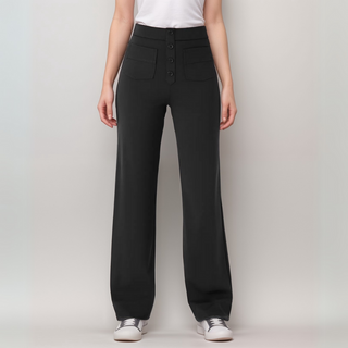 Elastische Hose mit hoher Taille