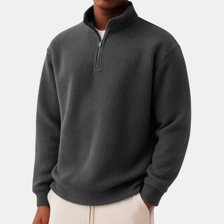 Strickpullover mit Troyer-Kragen (1 kaufen, 1 GRATIS dazu)