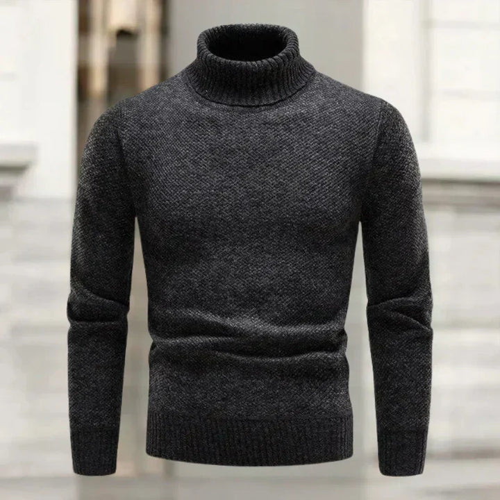 Luxuriöser Rollkragenpullover Aus Strick