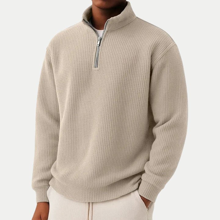 Strickpullover mit Troyer-Kragen (1 kaufen, 1 GRATIS dazu)