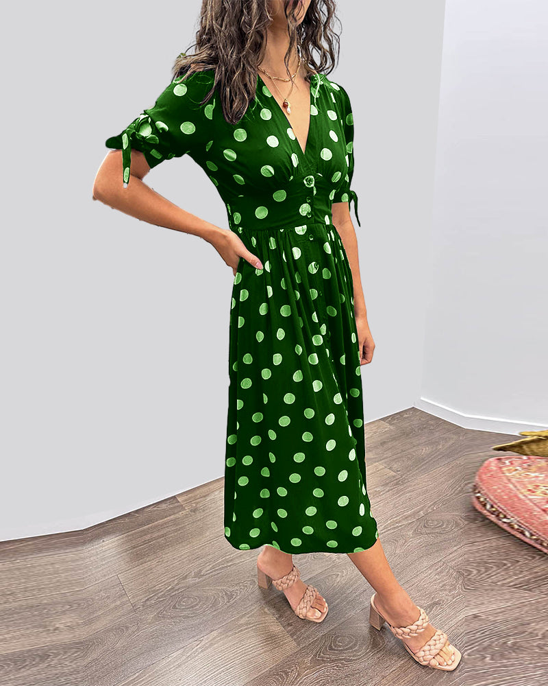 Monique | Elegantes Polka-Dots Kleid
