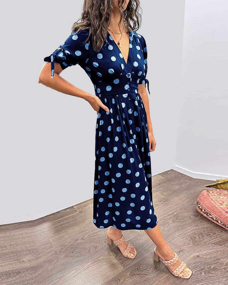 Monique | Elegantes Polka-Dots Kleid