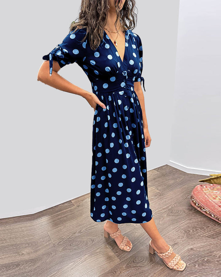Monique | Elegantes Polka-Dots Kleid