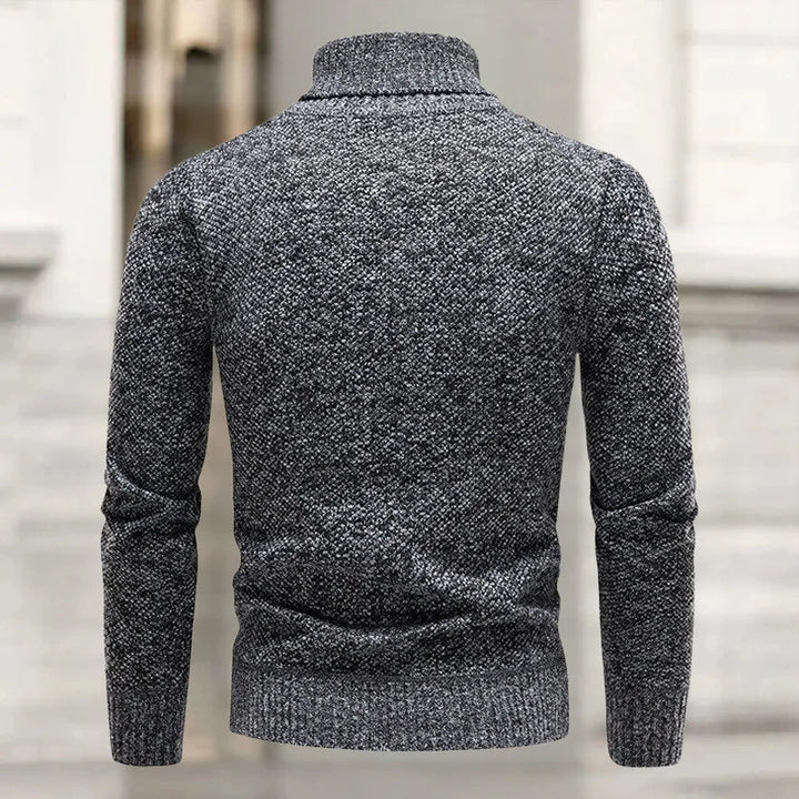 Luxuriöser Rollkragenpullover Aus Strick