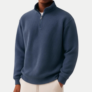 Strickpullover mit Troyer-Kragen (1 kaufen, 1 GRATIS dazu)