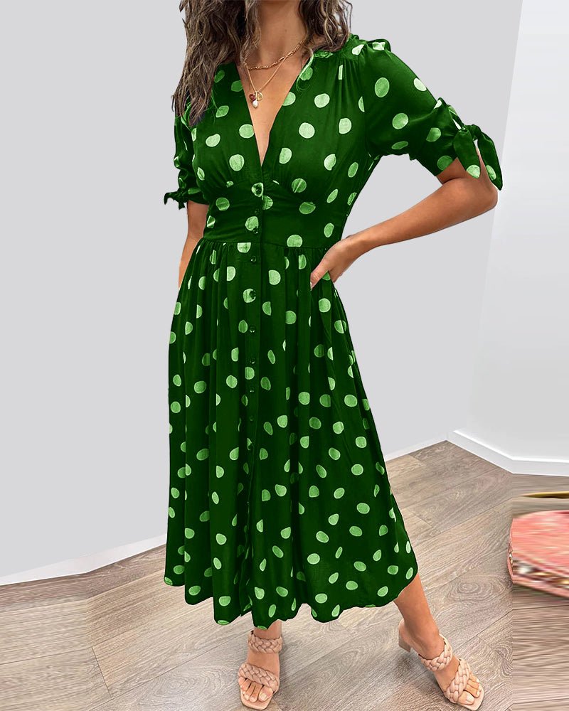 Monique | Elegantes Polka-Dots Kleid