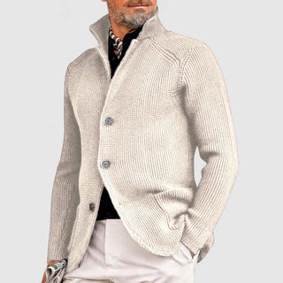 Herren-Strickjacke mit Stehkragen
