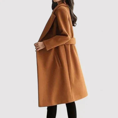 Clara – Wollmantel mit Gürtel