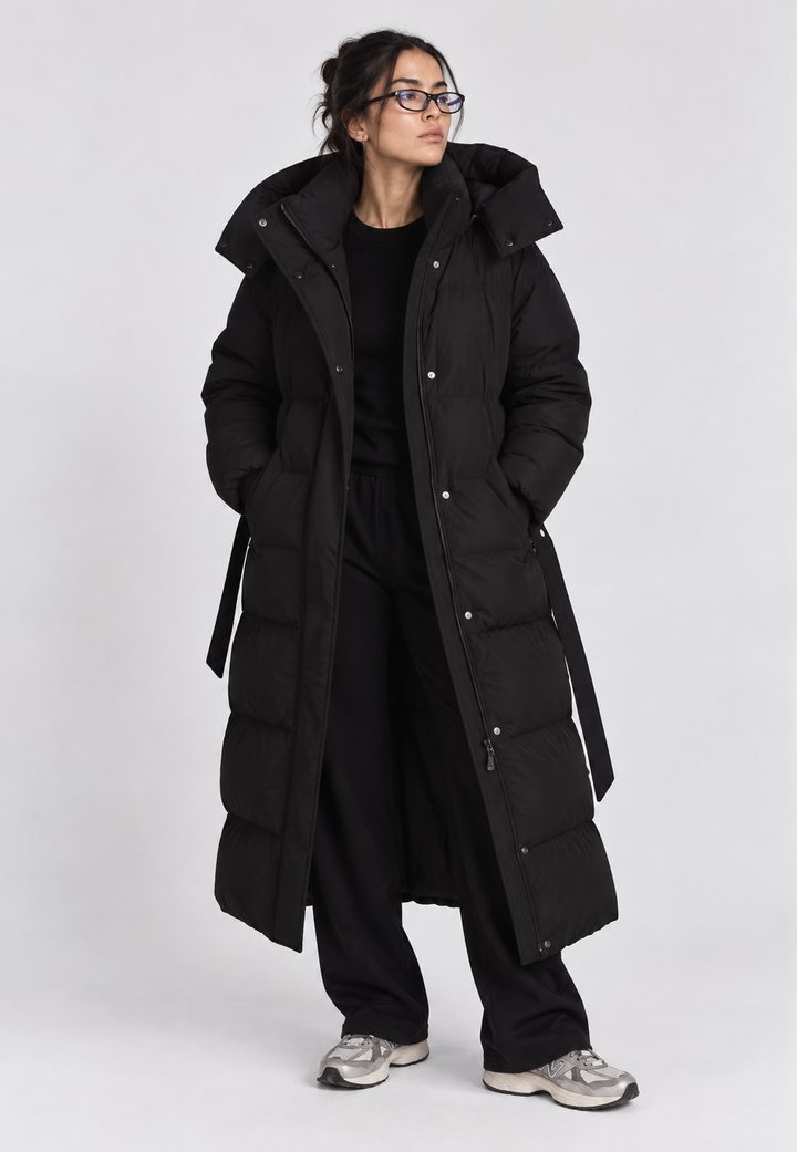 Langer Steppmantel für Damen