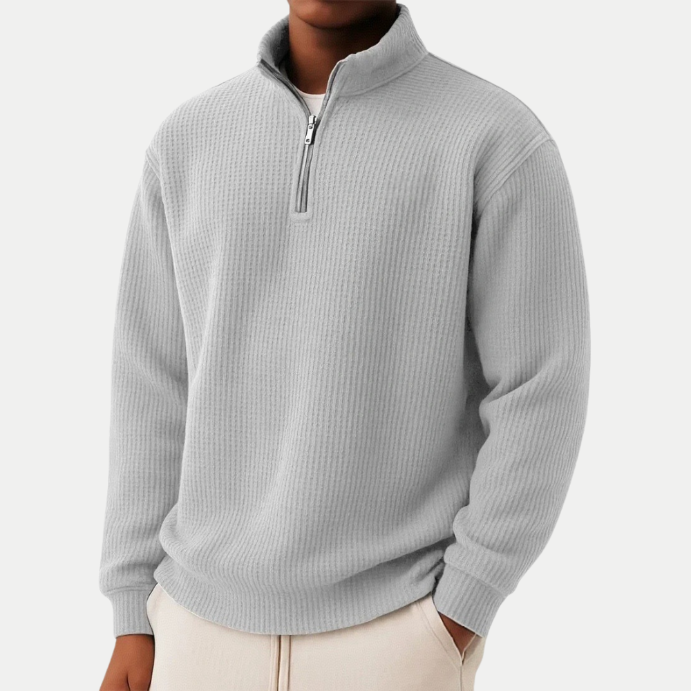 Strickpullover mit Troyer-Kragen (1 kaufen, 1 GRATIS dazu)
