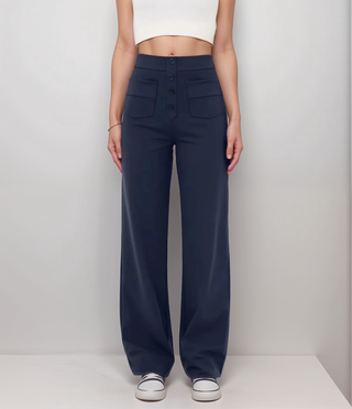 Elastische Hose mit hoher Taille