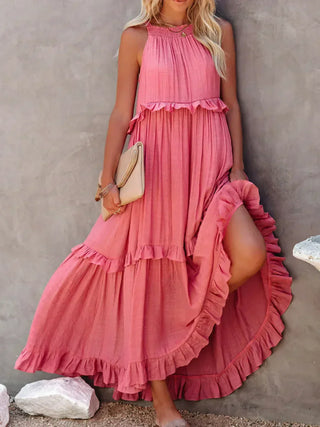 Lou | Elegantes ärmelloses Kleid mit Rüschen