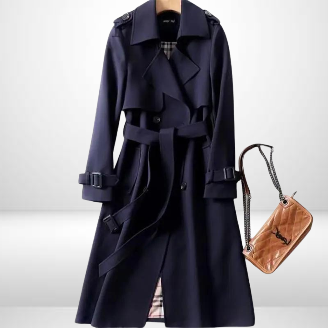 Eleganter langer Trenchcoat für Damen