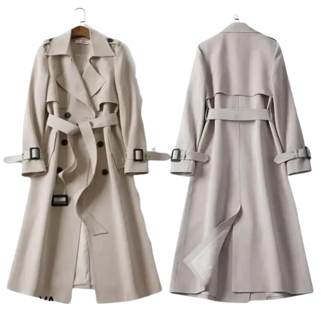 Eleganter langer Trenchcoat für Damen
