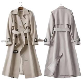 Eleganter langer Trenchcoat für Damen