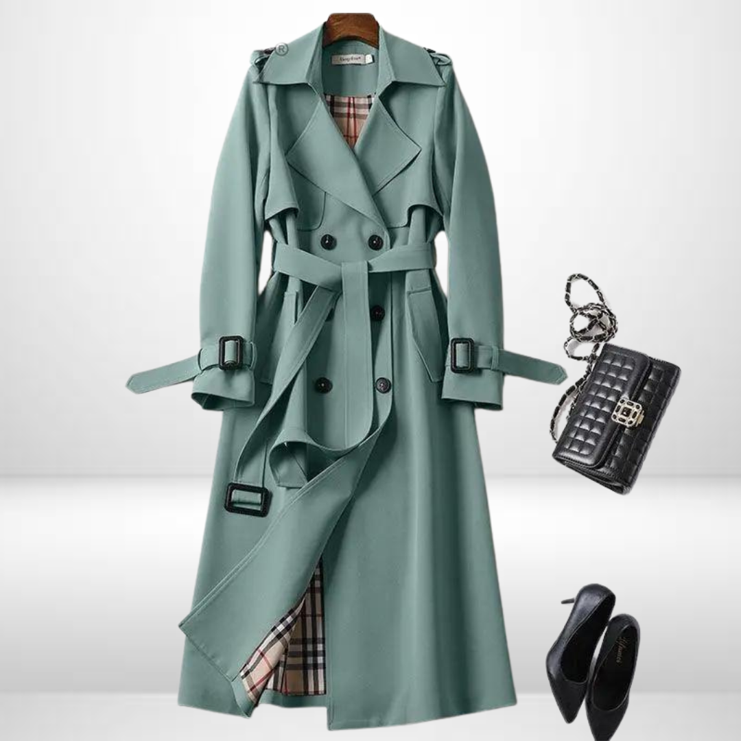 Eleganter langer Trenchcoat für Damen
