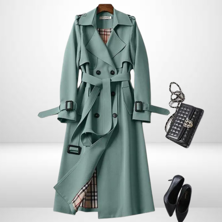 Eleganter langer Trenchcoat für Damen