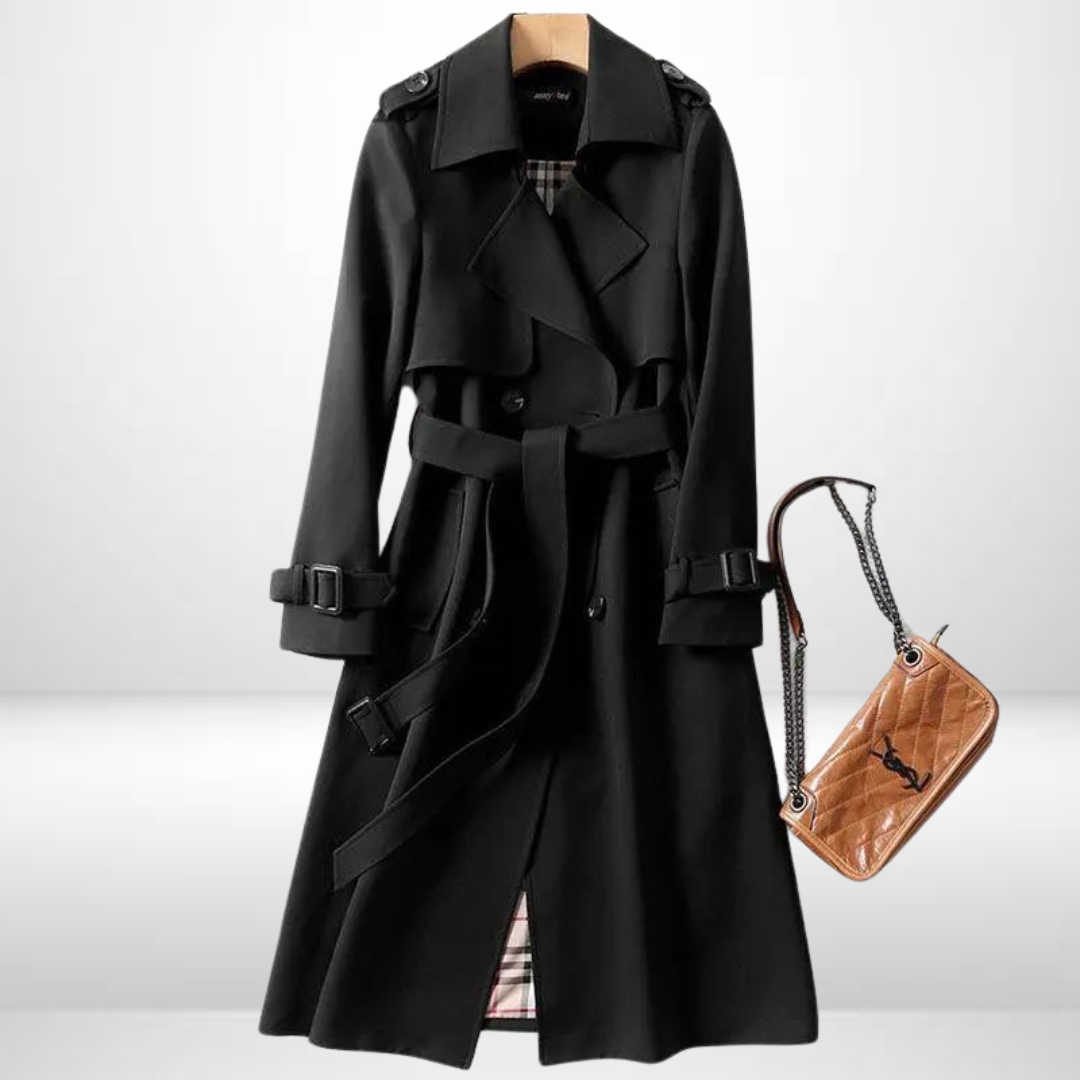 Eleganter langer Trenchcoat für Damen