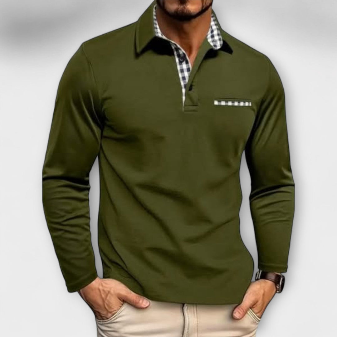 Klassisches Langarm-Poloshirt (1 kaufen, 1 GRATIS dazu)