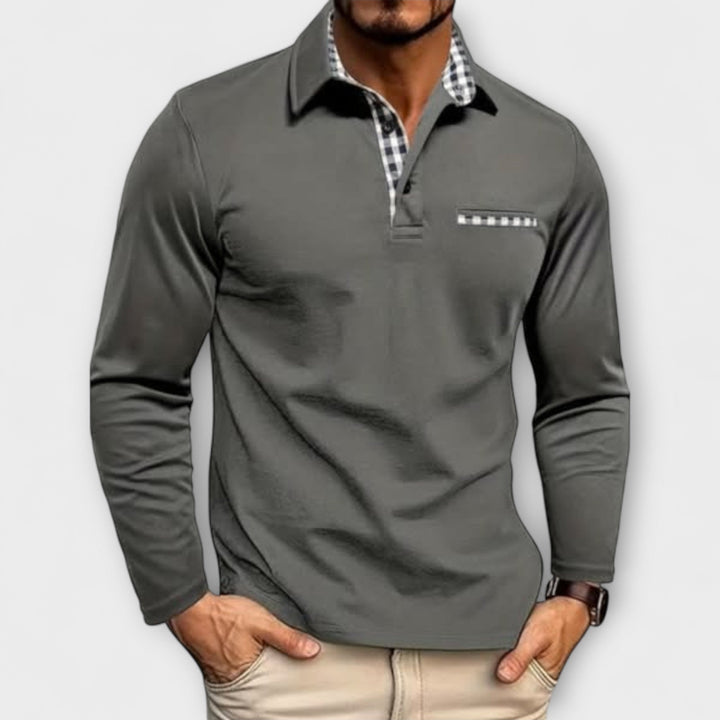 Klassisches Langarm-Poloshirt (1 kaufen, 1 GRATIS dazu)