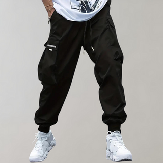 Herren Cargo Jogginghose – Lila Streetwear-Hose mit Reißverschlusstaschen &amp; Bündchen