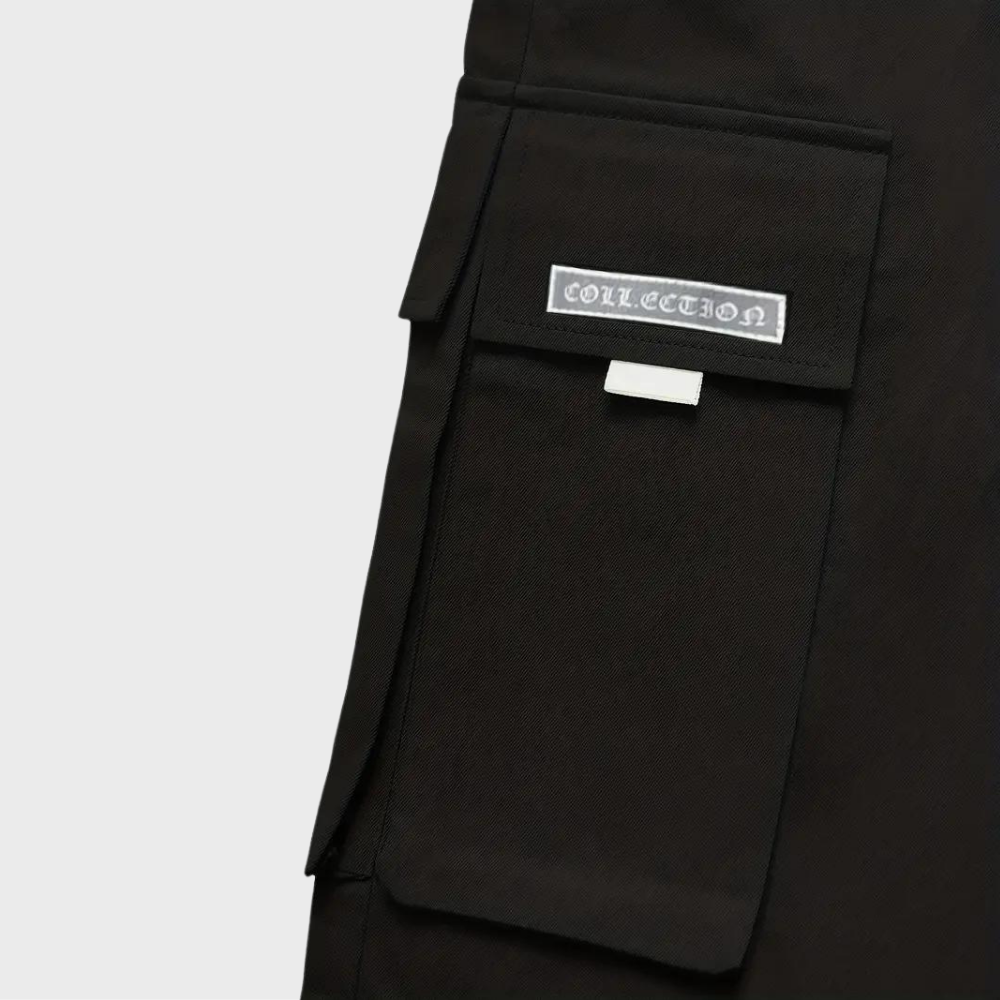 Herren Cargo Jogginghose – Lila Streetwear-Hose mit Reißverschlusstaschen &amp; Bündchen