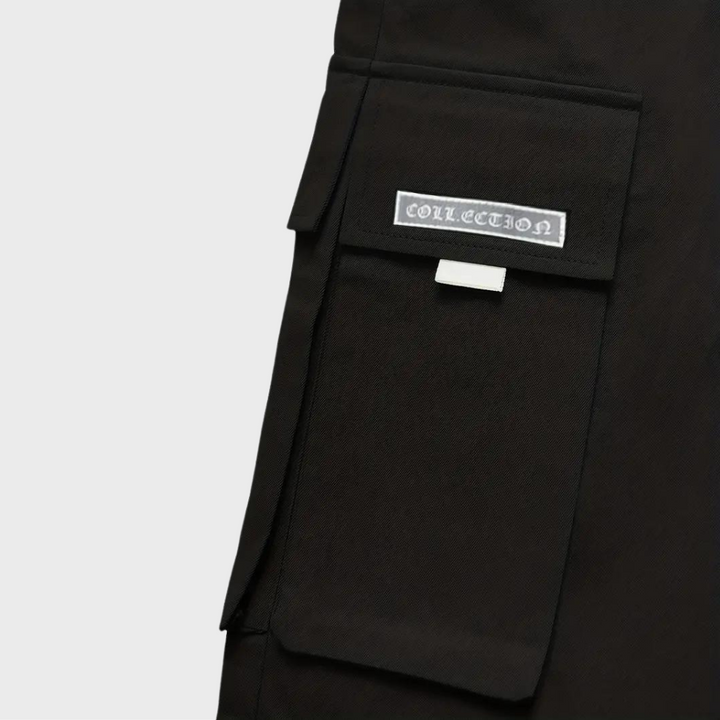 Herren Cargo Jogginghose – Lila Streetwear-Hose mit Reißverschlusstaschen &amp; Bündchen
