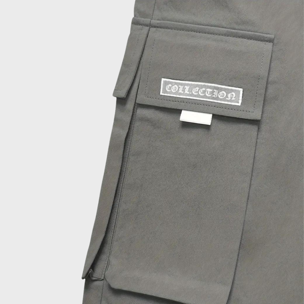 Herren Cargo Jogginghose – Lila Streetwear-Hose mit Reißverschlusstaschen &amp; Bündchen
