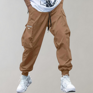 Herren Cargo Jogginghose – Lila Streetwear-Hose mit Reißverschlusstaschen &amp; Bündchen