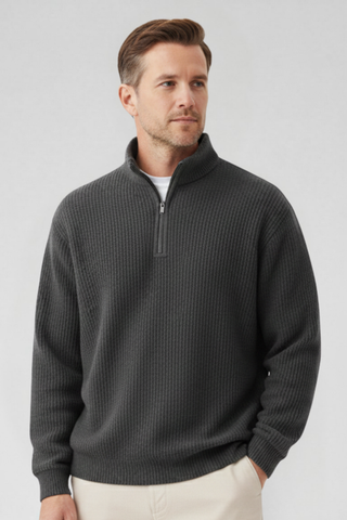 Strickpullover mit Troyer-Kragen (1 kaufen, 1 GRATIS dazu)