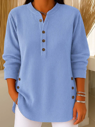 Livia | Gemütlicher Pullover mit dezenten Knopfdetails