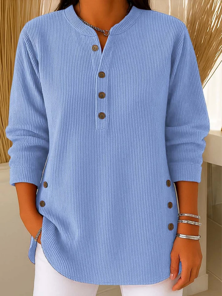 Livia | Gemütlicher Pullover mit dezenten Knopfdetails