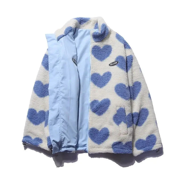 Wendbare Jacke mit Herzchen