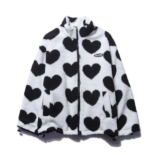 Wendbare Jacke mit Herzchen