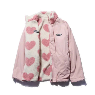Wendbare Jacke mit Herzchen