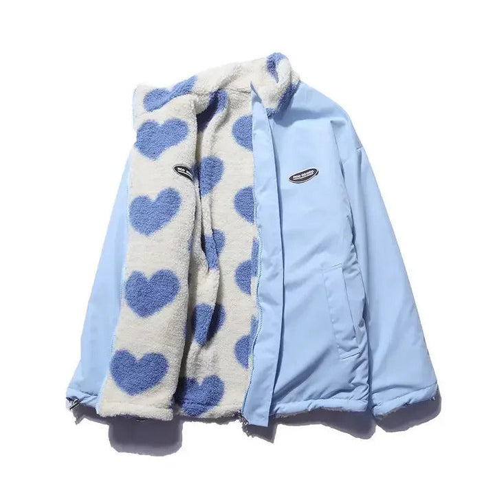 Wendbare Jacke mit Herzchen