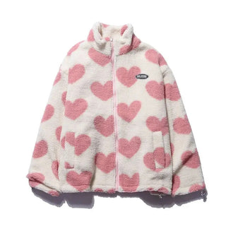 Wendbare Jacke mit Herzchen