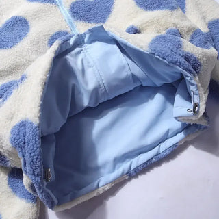 Wendbare Jacke mit Herzchen