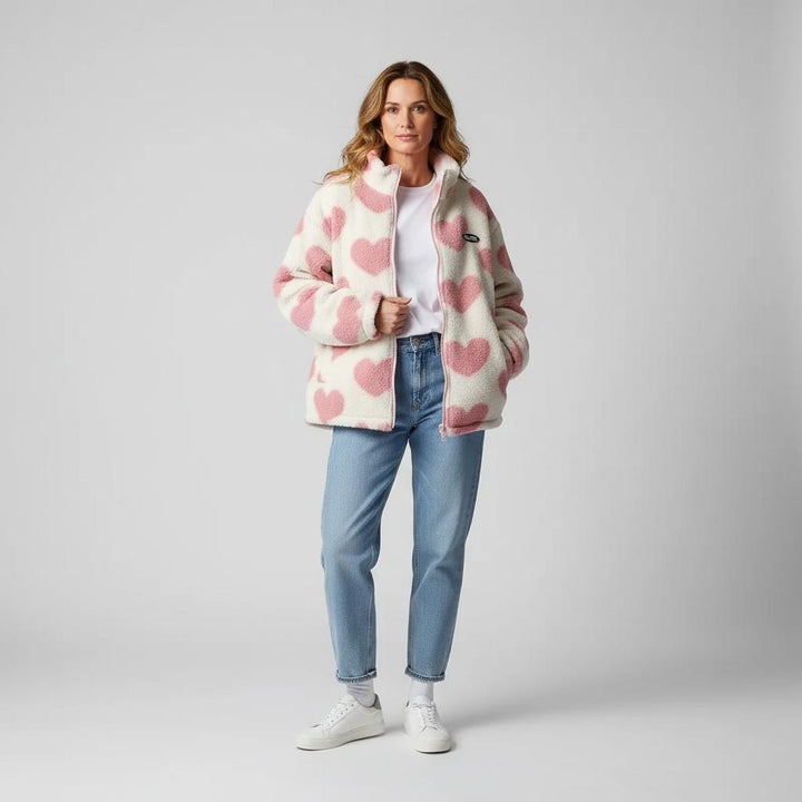 Wendbare Jacke mit Herzchen