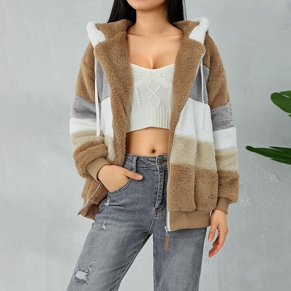 Flauschige Fleecejacke für Damen