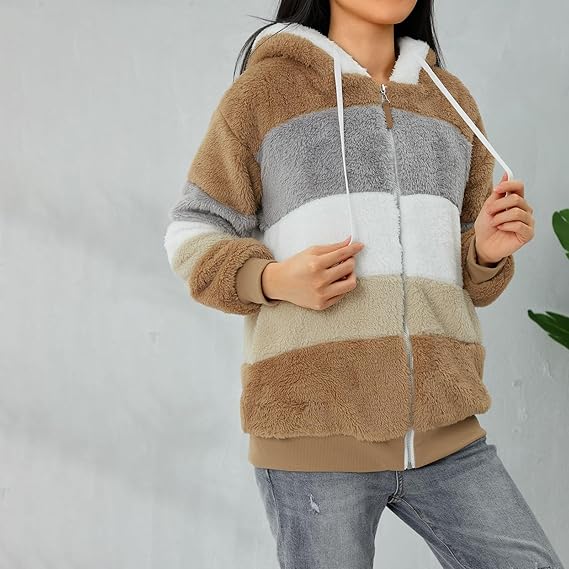 Flauschige Fleecejacke für Damen