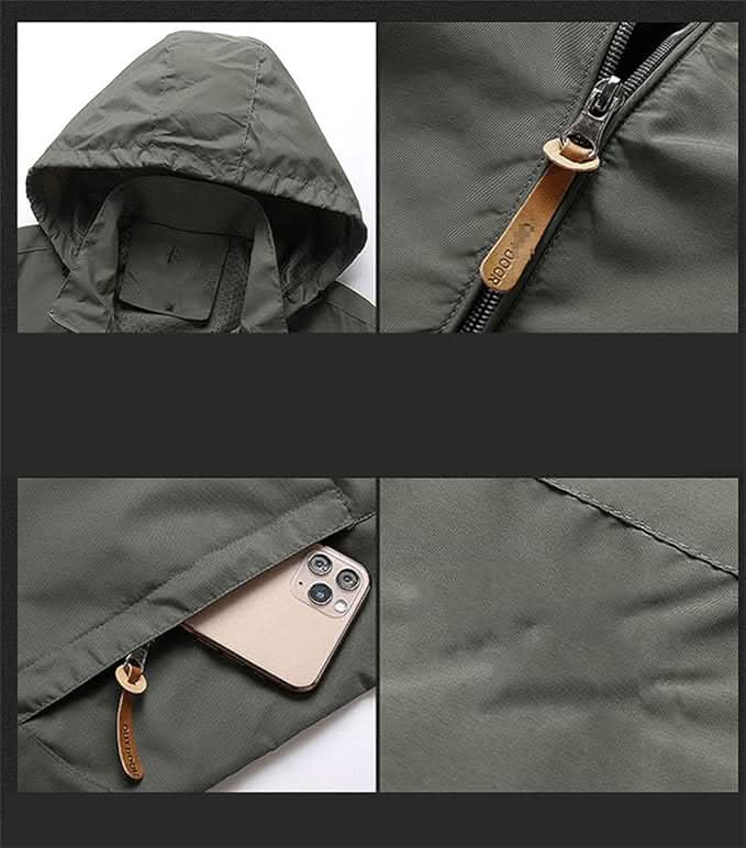 Wetterfeste Herrenjacke mit Kapuze