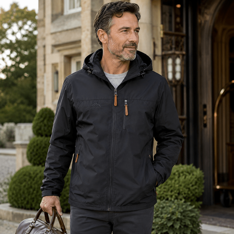 Wetterfeste Herrenjacke mit Kapuze