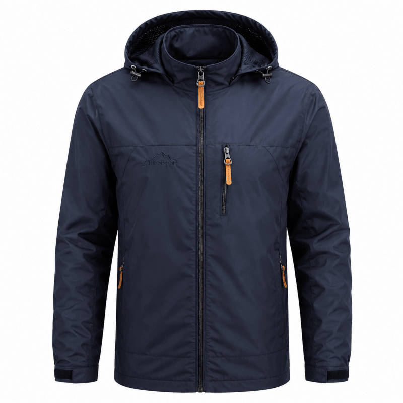 Wetterfeste Herrenjacke mit Kapuze