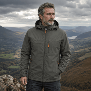 Wetterfeste Herrenjacke mit Kapuze