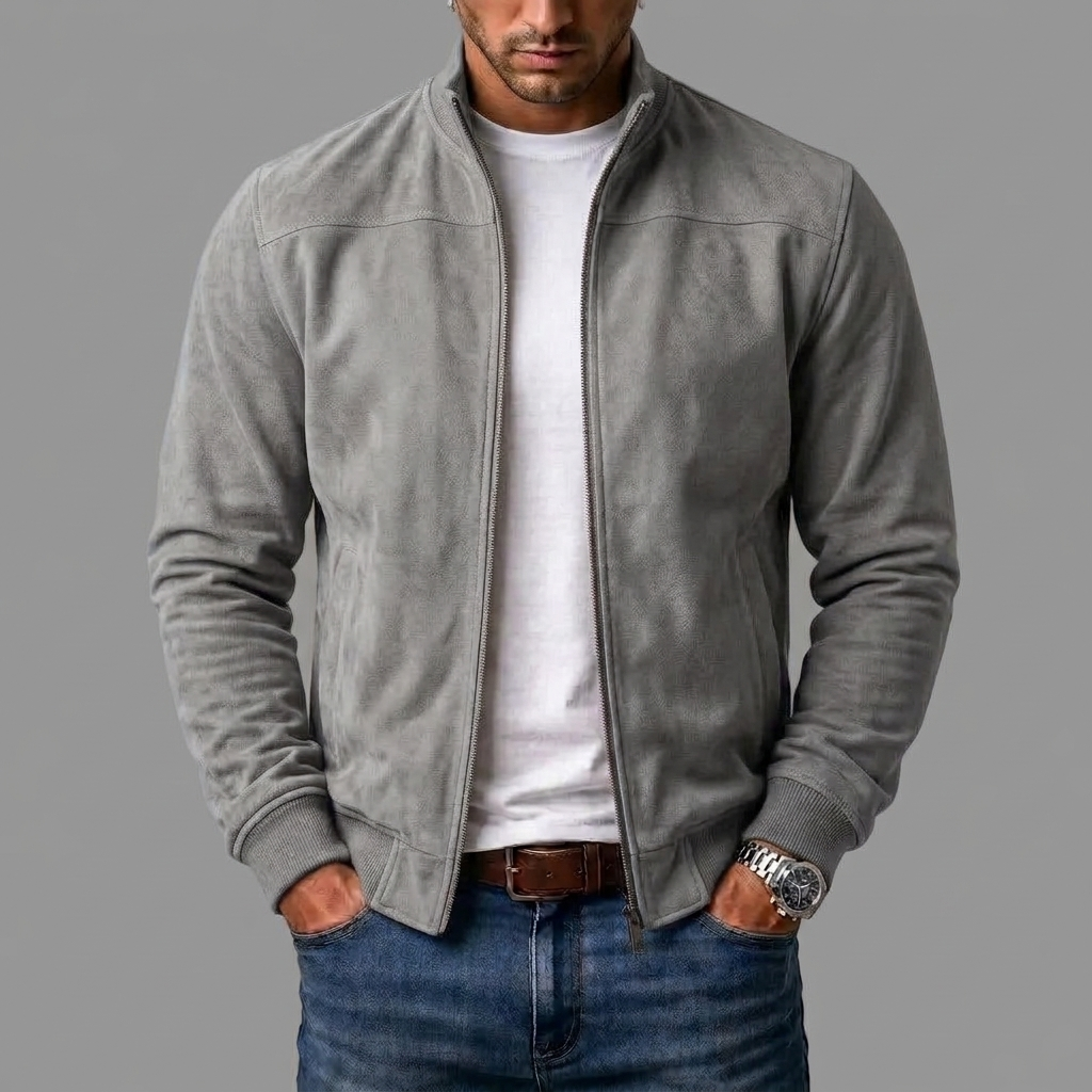 Elegante Wildleder-Bomberjacke für Herren (1 Kaufen, 1 GRATIS dazu)