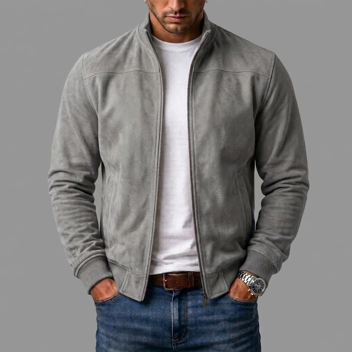 Elegante Wildleder-Bomberjacke für Herren (1 Kaufen, 1 GRATIS dazu)