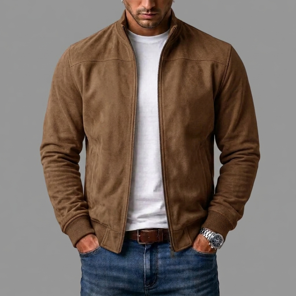 Elegante Wildleder-Bomberjacke für Herren (1 Kaufen, 1 GRATIS dazu)