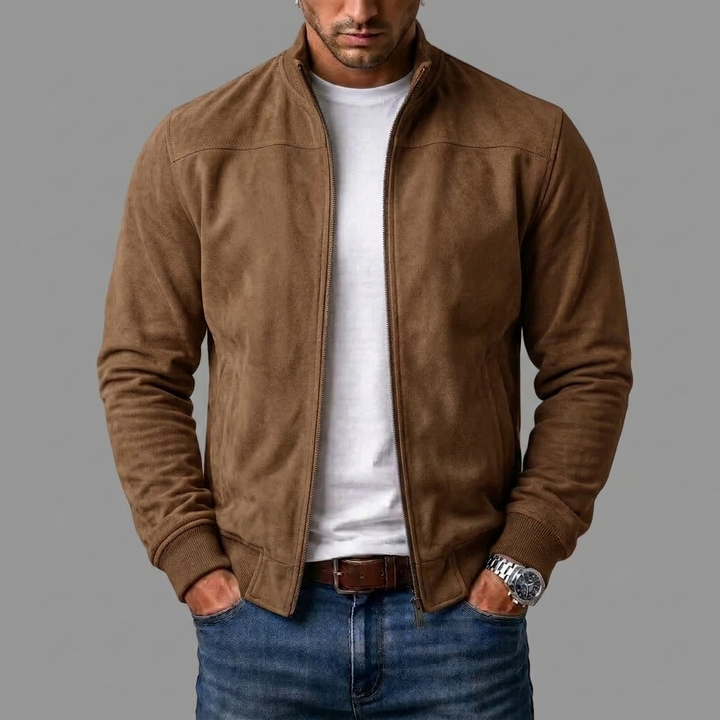 Elegante Wildleder-Bomberjacke für Herren (1 Kaufen, 1 GRATIS dazu)